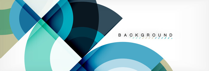 Vector circular geometric abstract background