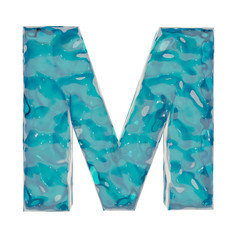 Liquid letter, 3D rendering
