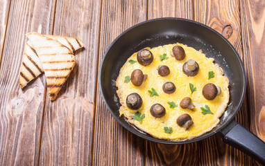 Omelette with mushroom
