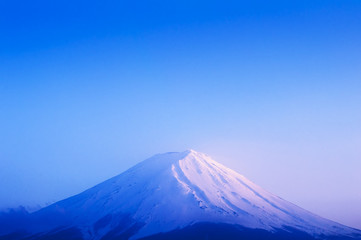 MT. Fuji mountain twilight time : Kawaguchiko lake Yamanashi Japan.