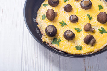 Omelette with mushroom
