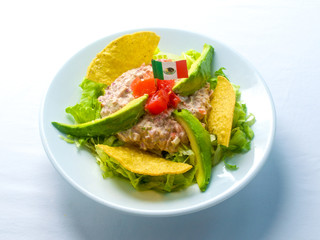 mexican tuna salad side  view