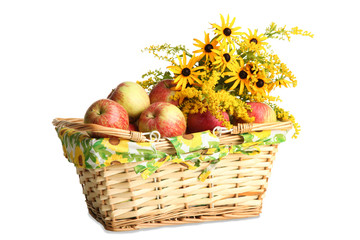 Basket with apples