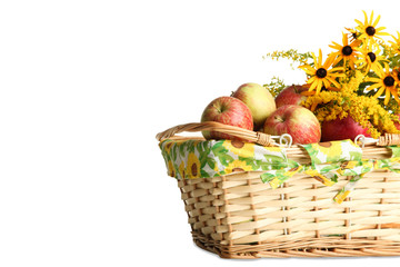 Basket with apples