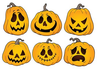 Halloween pumpkins theme set 3