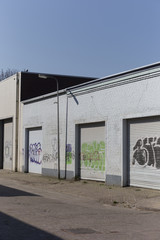 Fototapeta na wymiar Graffiti Factory Wall