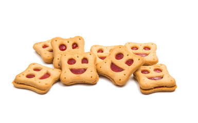 biscuits with jam isolated