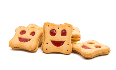 biscuits with jam isolated