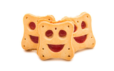 biscuits with jam isolated