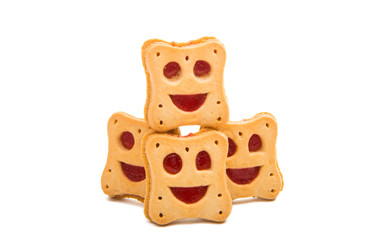 biscuits with jam isolated