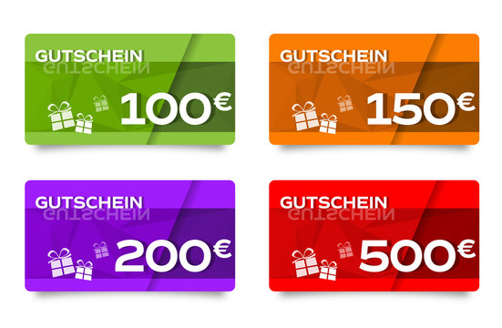 Gutscheine / Gutschein - 100, 150, 200, 500 euros
