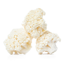Cauliflower. Piece isolated on white.