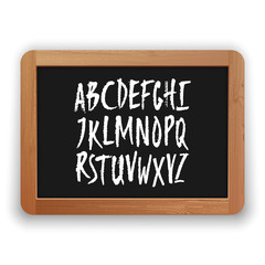 Vector A to Z Uppercase Letters on a Blackboard