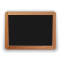 Vector School Blackboard with Wooden Frame