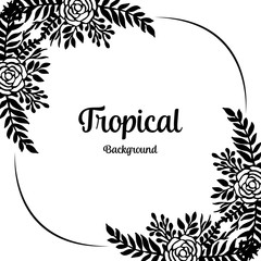 Tropical background with floral style vector illustration