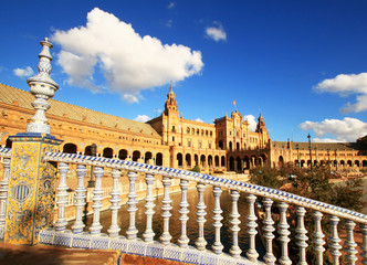 Naklejka premium Puerta De Aragon. Plaza de España. Sevilla, Spain. 