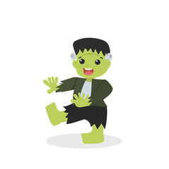 Halloween green Frankenstein character