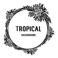 Tropical background with floral style vector illustration