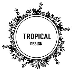 Floral hand draw for tropical design vector illustration