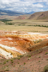 Valley of Mars in the Altai Mountains. The tract Kyzyl Chin. Kosh-Agach region