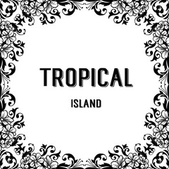 Obraz premium Enjoy tropical vector design with floral illustration collection