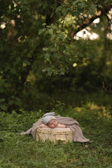 Sleeping newborn baby