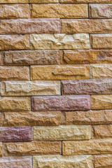 closeup of old vintage brick wall