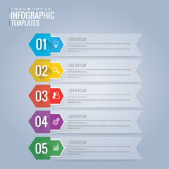 infographics template design and marketing icons vector. Business concept