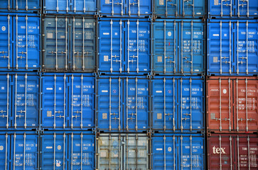 Containers in port