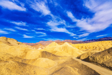 View of Death Valley, California, USA. Copy space for text.