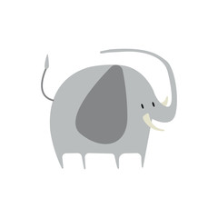 Cute elephant illustration on white background