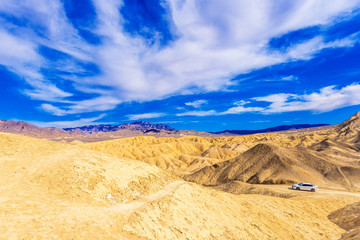 View of Death Valley, California, USA. Copy space for text.