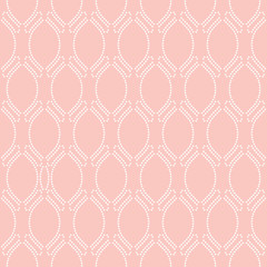 Seamless vector ornament. Modern background. Geometric modern ornament with dotted white pattern