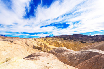 Fototapeta na wymiar View of Death Valley, California, USA. Copy space for text.