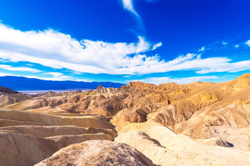 View of Death Valley, California, USA. Copy space for text.