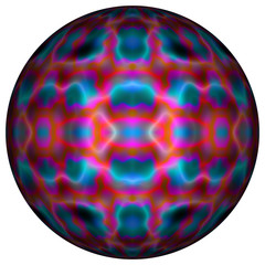 3D Bild - Kugel- bemalt transparenter Background