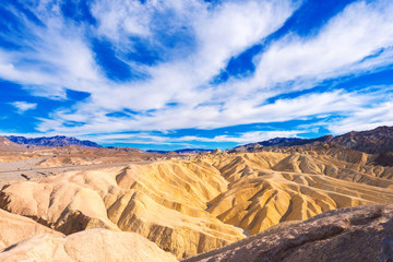 Fototapeta na wymiar View of Death Valley, California, USA. Copy space for text.