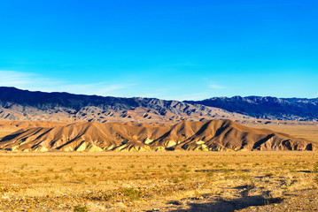 View of Death Valley, California, USA. Copy space for text.