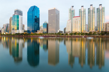Fototapeta na wymiar Bangkok business cityscape