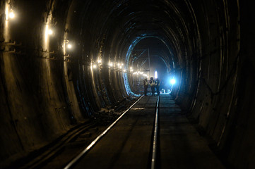 Workers in the tunnel