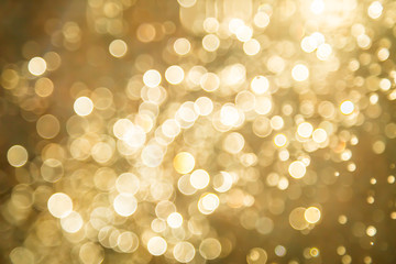 Abstract golden bokeh