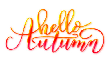 Hand Lettering "Hello autumn"