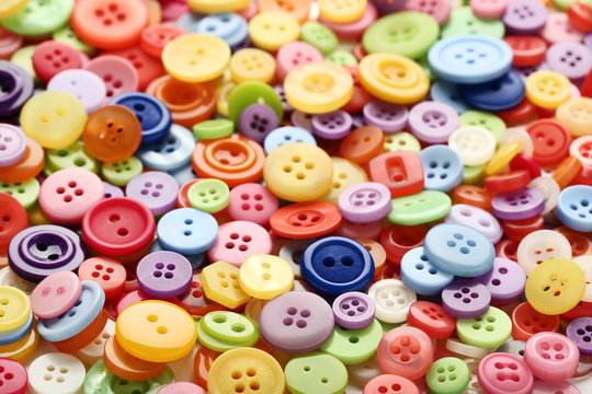 Colorful sewing buttons background