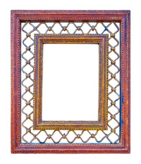 Isolated antique picture frame