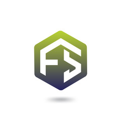 Obraz premium FS Initial letter hexagonal logo vector