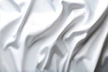 Background of white satin fabric