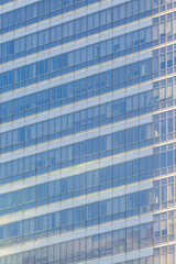 Business building with glass of windows