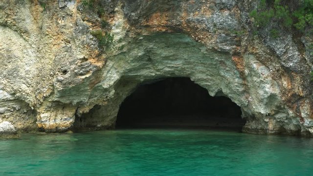 Desimi Beach Golf and nearby Island with clear water in Greece