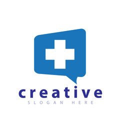 Obraz premium Medical Talk Logo icon vector