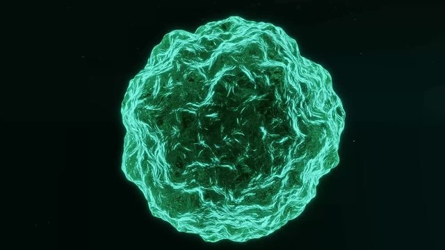 Cancer Leukemia Mutating Cell Shape changing lymphoma basal cells 3d rendering 